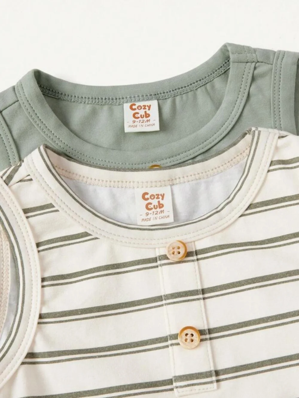 2-Pack Toddler Boy Sleeveless Rompers - 12-18M - Picture 5 of 8